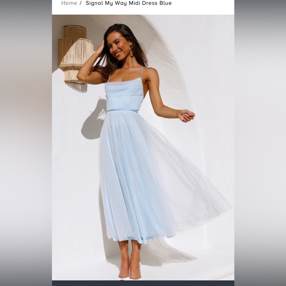 MIDI dress. Blue. Size Large